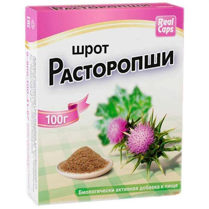 Расторопша для чего пьют. Расторопша шрот 100г. Шрот расторопши реалкапс. Расторопша реалкапс. Шрот расторопши, 100г х 2шт.