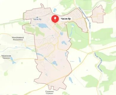 Часов яр донецкая на карте украины