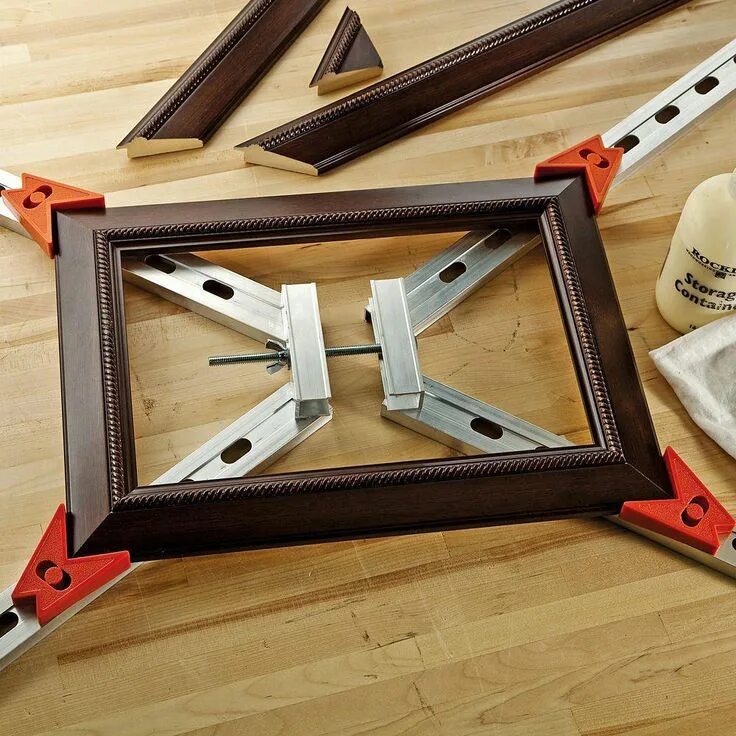 Механический станок для сшивки рам Framers Corner pfk04 frame joining Kit. Струбцина для фасада Rockler. Струбцина для рамы. Приспособление для склейки деревянных рамок. Изготовление деревянных рамок