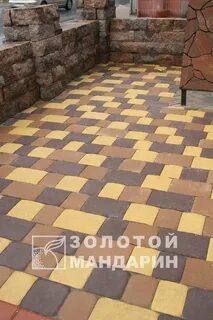 Золотая тротуарная плитка