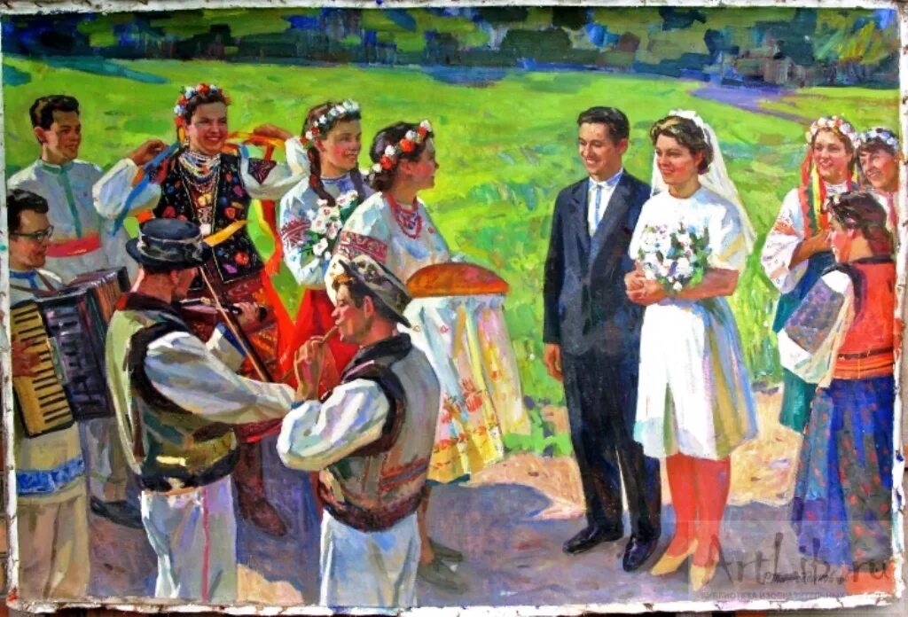 Свадьба в Советской живописи. Украинская свадьба картина. Свадьба картины русских художников. Украинская свадьба живопись. Пришли сватать