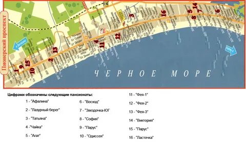 Анапа карта города панорама