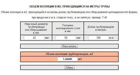Объем изоляции