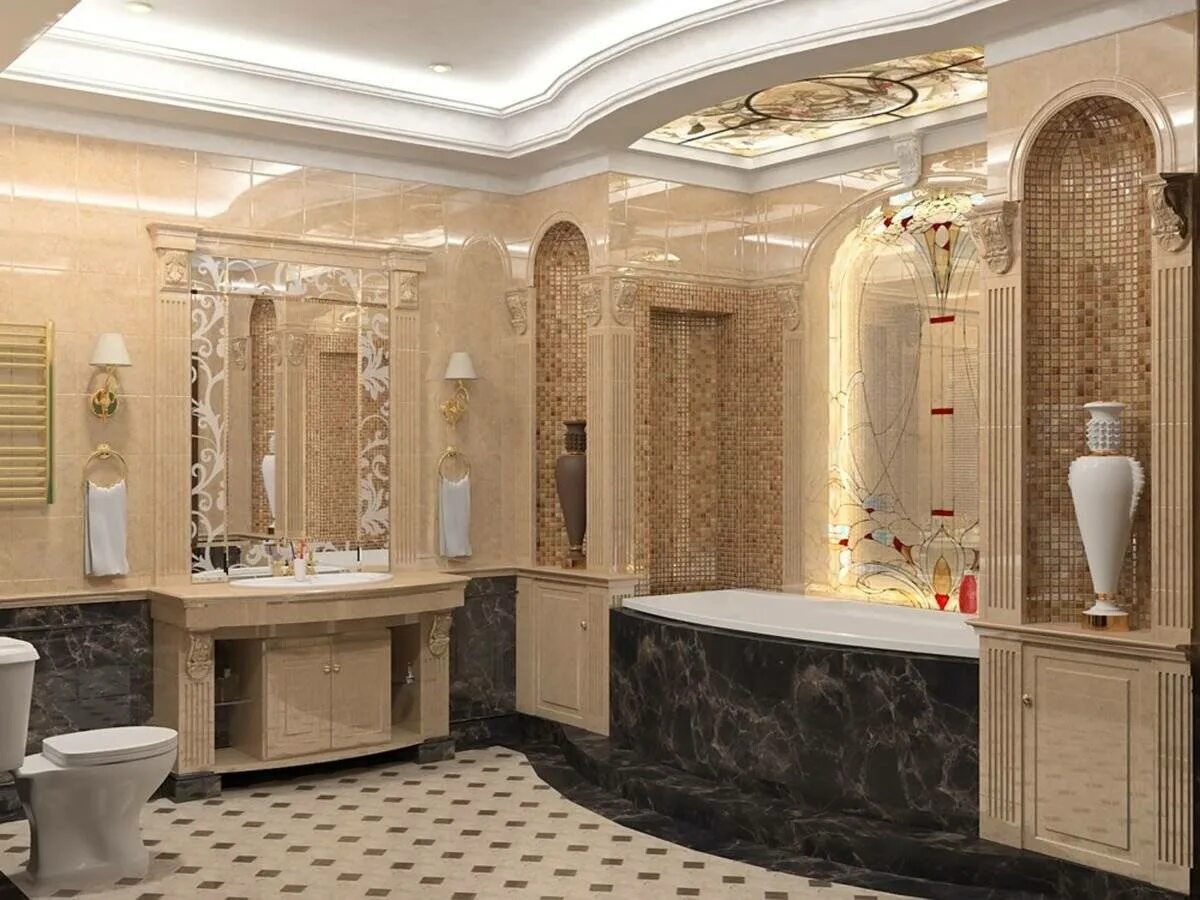 Ванны ташкент. Ванна Барокко Антонович. Ванная комната в стиле Ампир классицизм. Ванная в классическом стиле. Красивые Ванные комнаты.