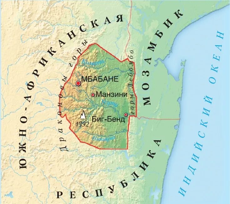 Свазиленд на карте. Королевство Свазиленд на карте. Свазиленд физическая карта. Свазиленд столица Мбабане на карте.