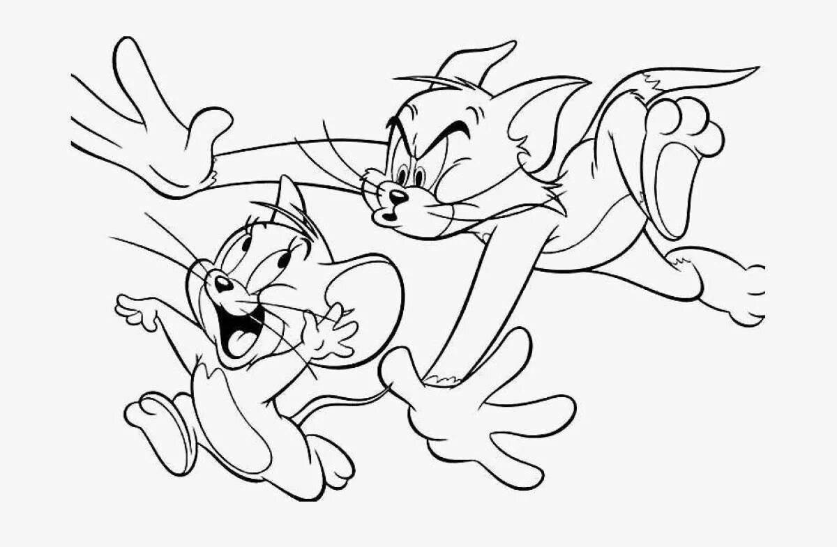 Картинки для раскрашивания том и Джерри. Раскраски том и Джерри Таффи. Раскраска для детей Disney Tom Jerry. Раскраска том и джерри для детей распечатать