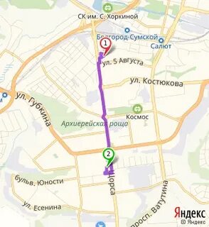 Магистральная белгород на карте