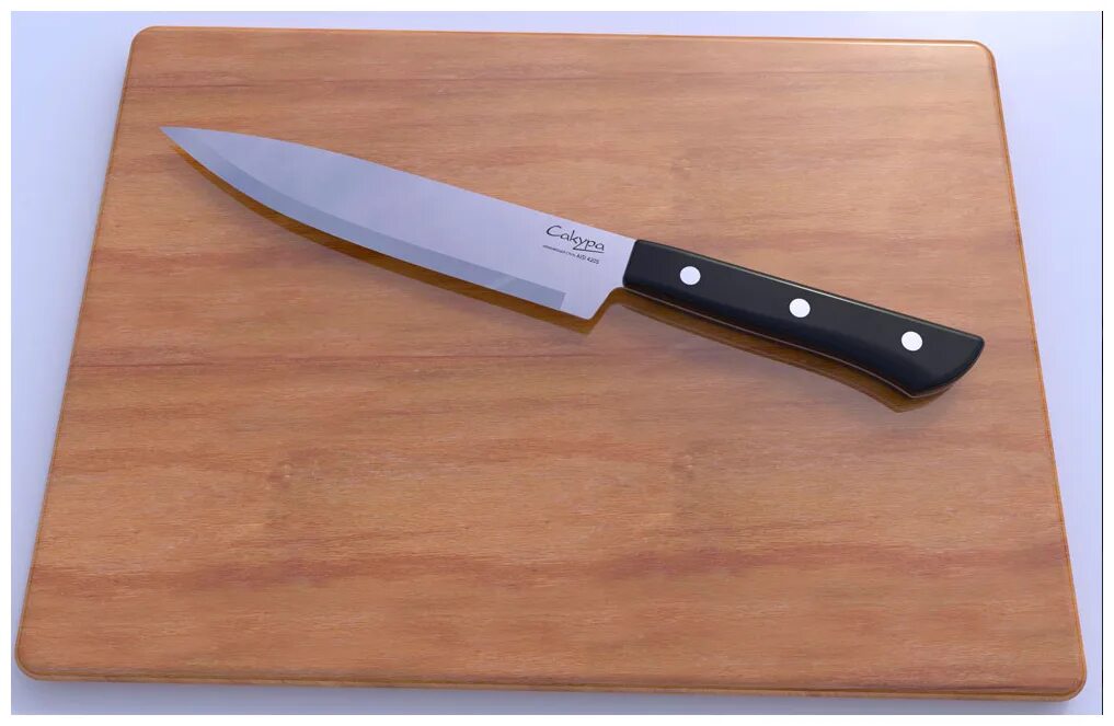 Нож Sakura. Нож Сакура большой черная ручка(26.5 см.) кн122. Нож Сакура большой черная ручка(26.5 см.). Нож Sakura сколько стоит.