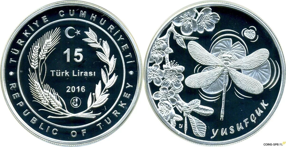 Монеты Турции 2016. 15 Lir. 15 Турецких лир. 15 Лир в рублях.