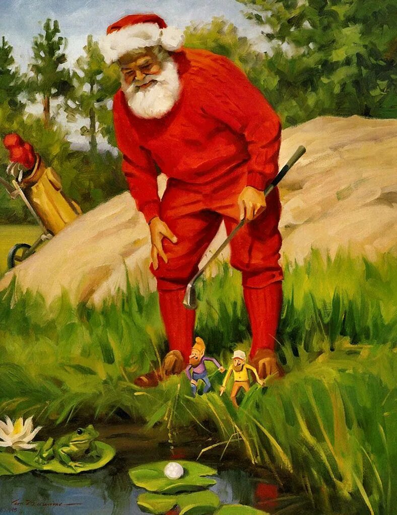 Tom browning. Tom Browning художник. Father Christmas funny.