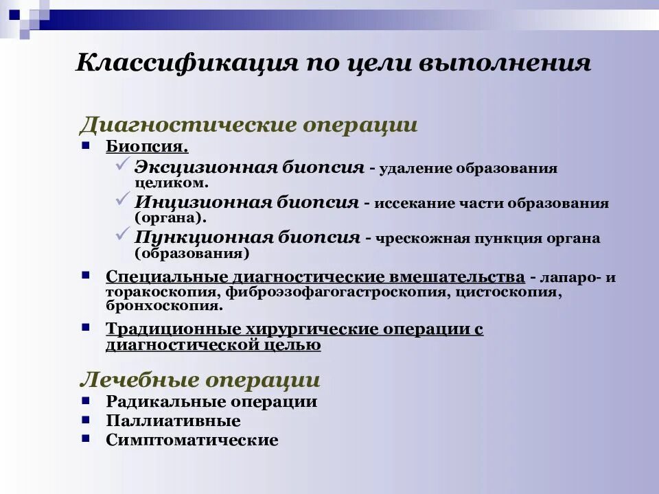 Цель проведения операции. Классификация операций по цели. классификация хирургических операций по целям. цель операции. операции по цели выполнения.