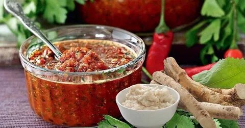 Аджика острая с хреном