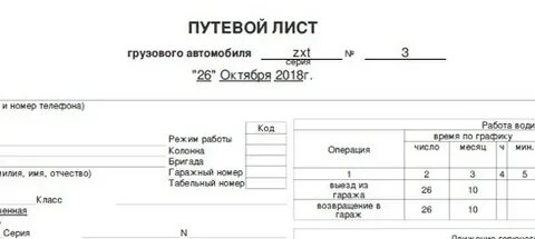 Лист отправок