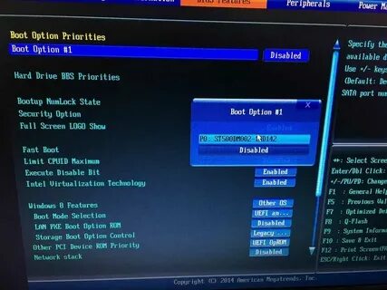 No device bios
