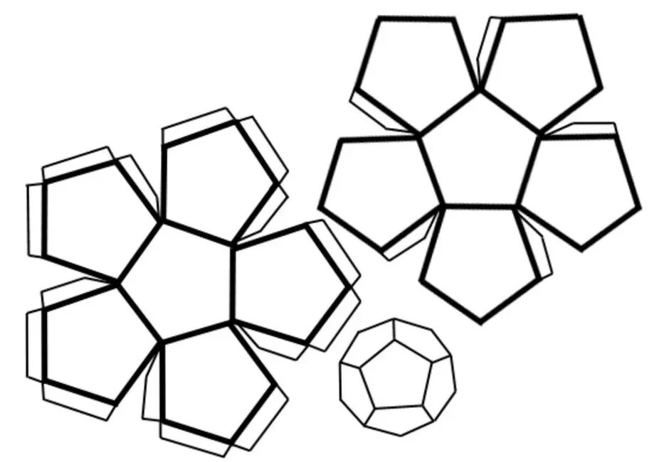 Правильный додекаэдр развертка для склеивания. Развертка правильного додекаэдра. Пентаэдр пятигранник. Додекаэдр развертка для склеивания а4.