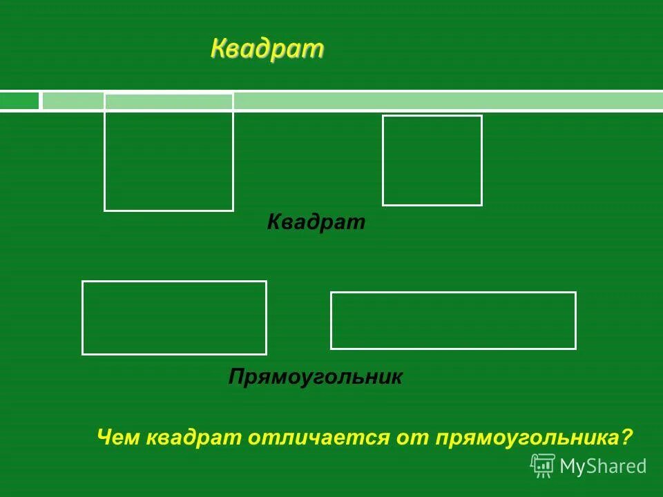 Квадрат и прямоугольник разница. Чем отличается квадрат от прямоугольника. Различия квадрата и прямоугольника. Чем отличается квадрат от прямоугольника 2 класс.