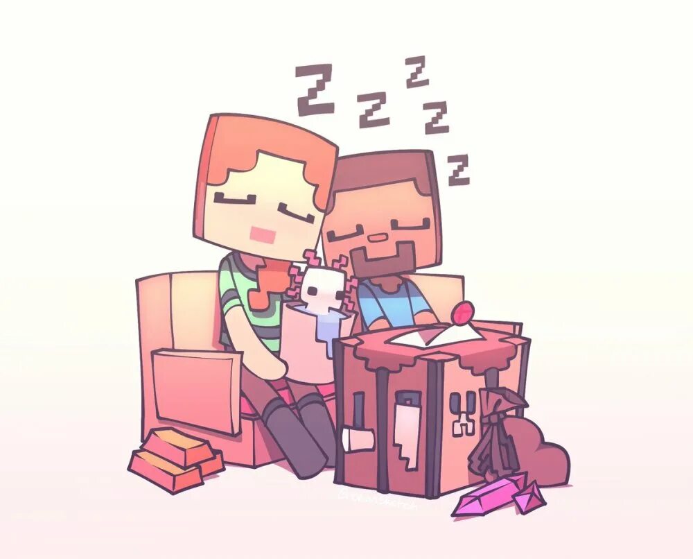 Minecraft steve alex