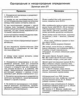 5 предложений с неоднородными определениями