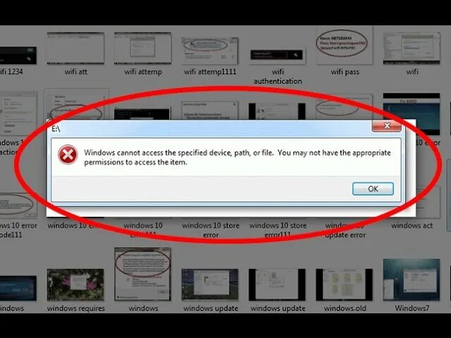 Windows cannot access. Nt device path. access denied to searched device path or file. the following file/folder cannot be accessed from the specified path nero express.