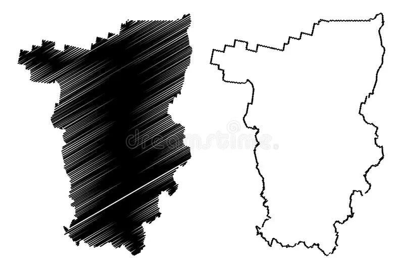 Perm Krai map vector stock vector. Illustration of contour 125848750