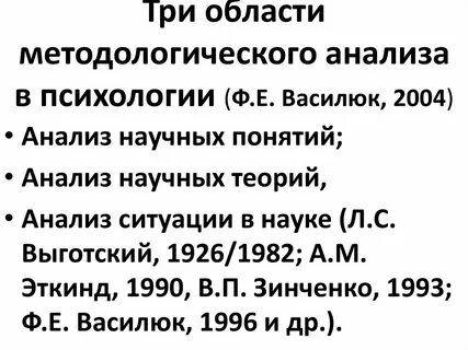 Методологический анализ понятия