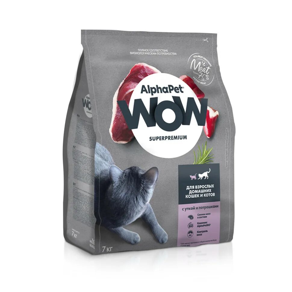 Альфапет wow корма для кошек. Alfa Pet wow корм для кошек. Wow корм для кошек с уткой и потрохами. Сухой корм Alphapet (альфапет) для стерилизованных кошек и котов с уткой и. Альфапет корма для кошек влажный