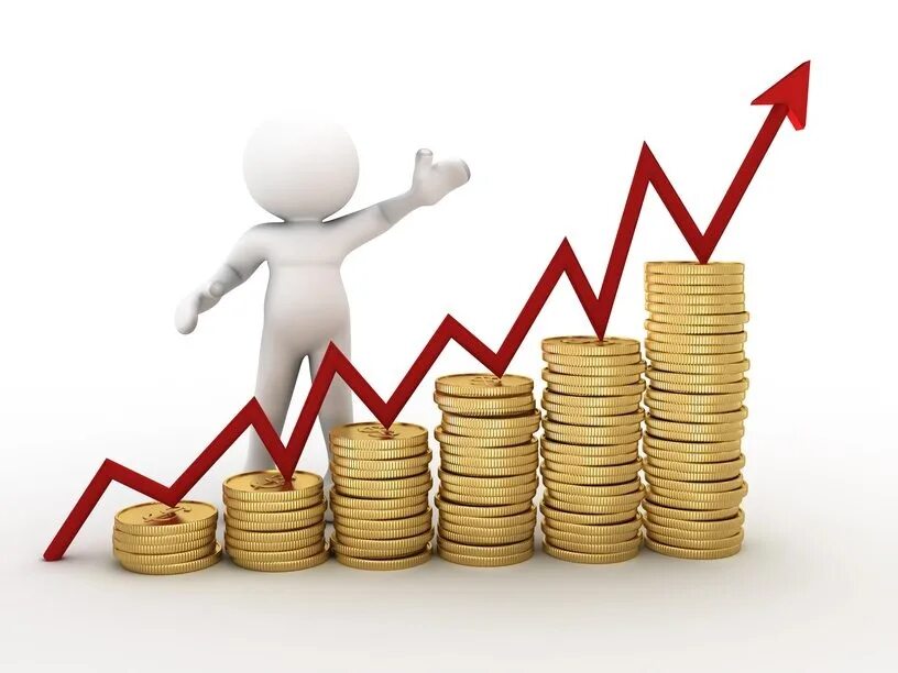 Рост доходов бюджета. Рост доходов бюджета. Увеличение прибыли. Повышение дохода. Финансы на белом фоне.