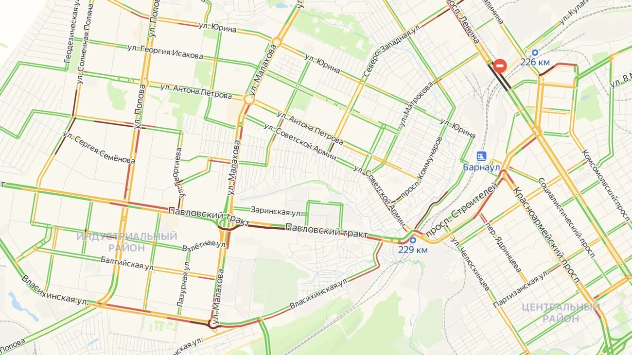 Пробки Барнаул. Карта Барнаул Павловский тракт. Заторы на проспекте Красноармейском Барнаул.