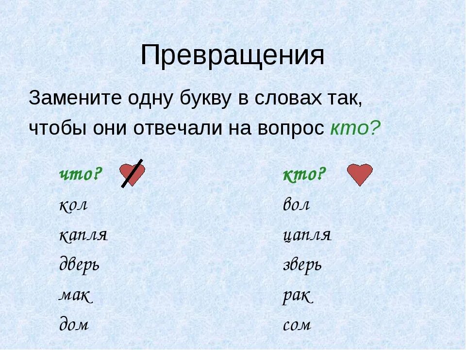 Замени одну букву в слове. Превращение слов в одну букву. Заменить одну букву в слове. Превращаем слова заменяя одну букву. Поменяйте буквы так чтобы получилось слово