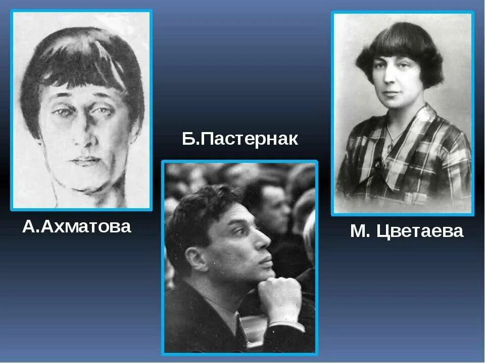 Любовь ахматовой и цветаевой. Ахматова Цветаева Есенин Маяковский. Пастернак и Цветаева. Портреты Ахматовой и Цветаевой.