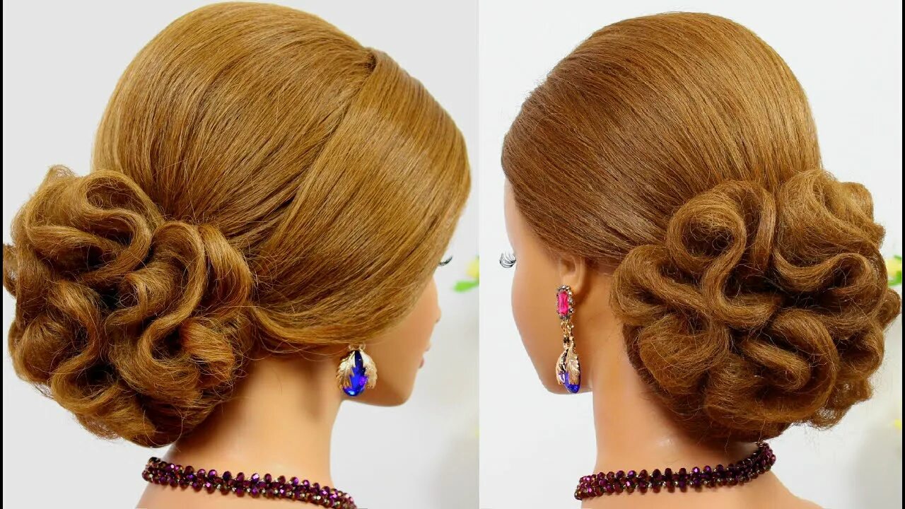 Прически видел Вечерняя прическа. Праздничная прическа .Evening hairstyle Прически, Прически дл