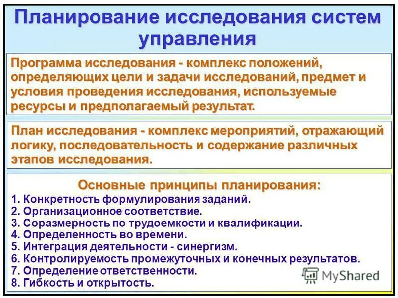 Комплекс исследовательских работ. Комплекс исследовательских работ