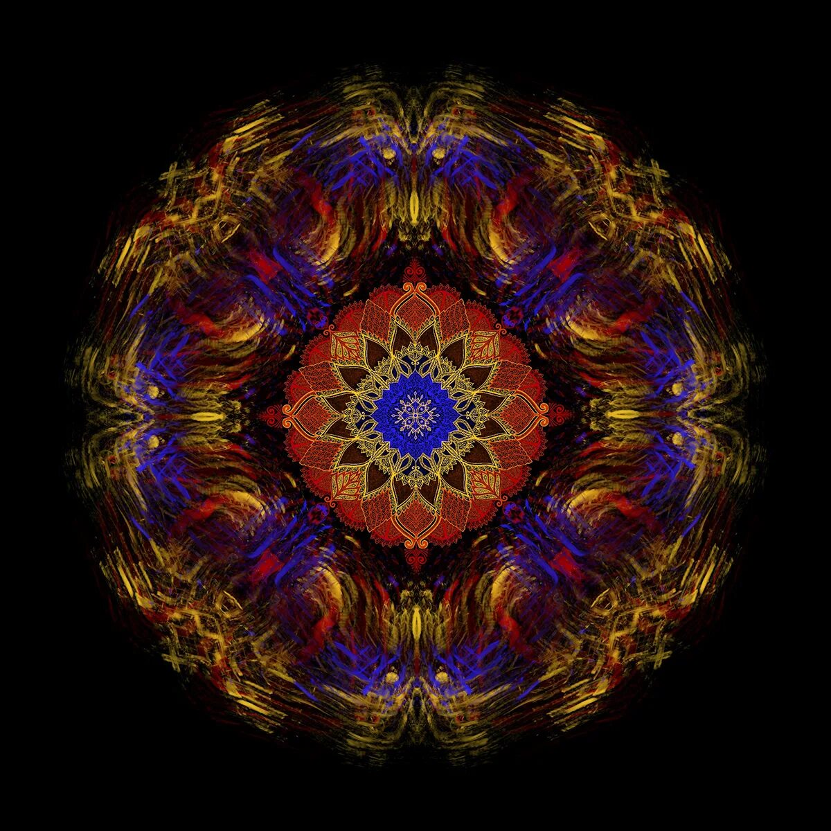 Защитная мантра. Мантра от колдовства. Янтры и мандалы. Синяя мандала исцеляющая. Мантра для снятия порчи.