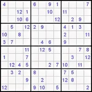 Судоку 12х12
