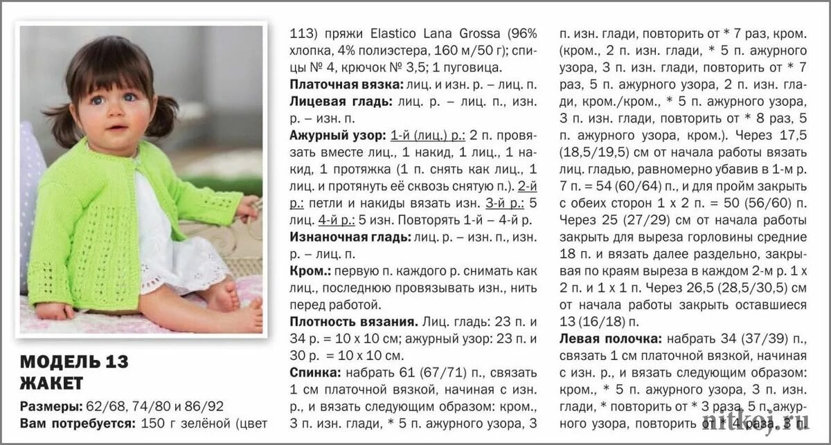 Вязание вещей для девочки 1-2 года спицами: простые и красивые модели, схемы, оп