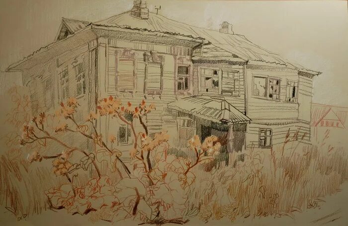 пленэрные зарисовки андрияка. зарисовки домов. винтажная архитектура. старый дом на бумаге. старый дом рисунок.