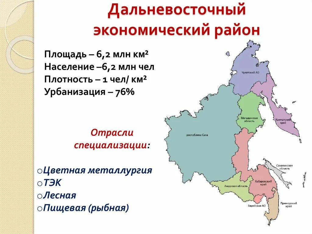 Самый большой субъект дальнего востока. Дальний Восток экономический район карта. Состав Дальневосточного экономического района на карте. Дальний Восток экономический район состав района. Субъекты Дальневосточного экономического района.