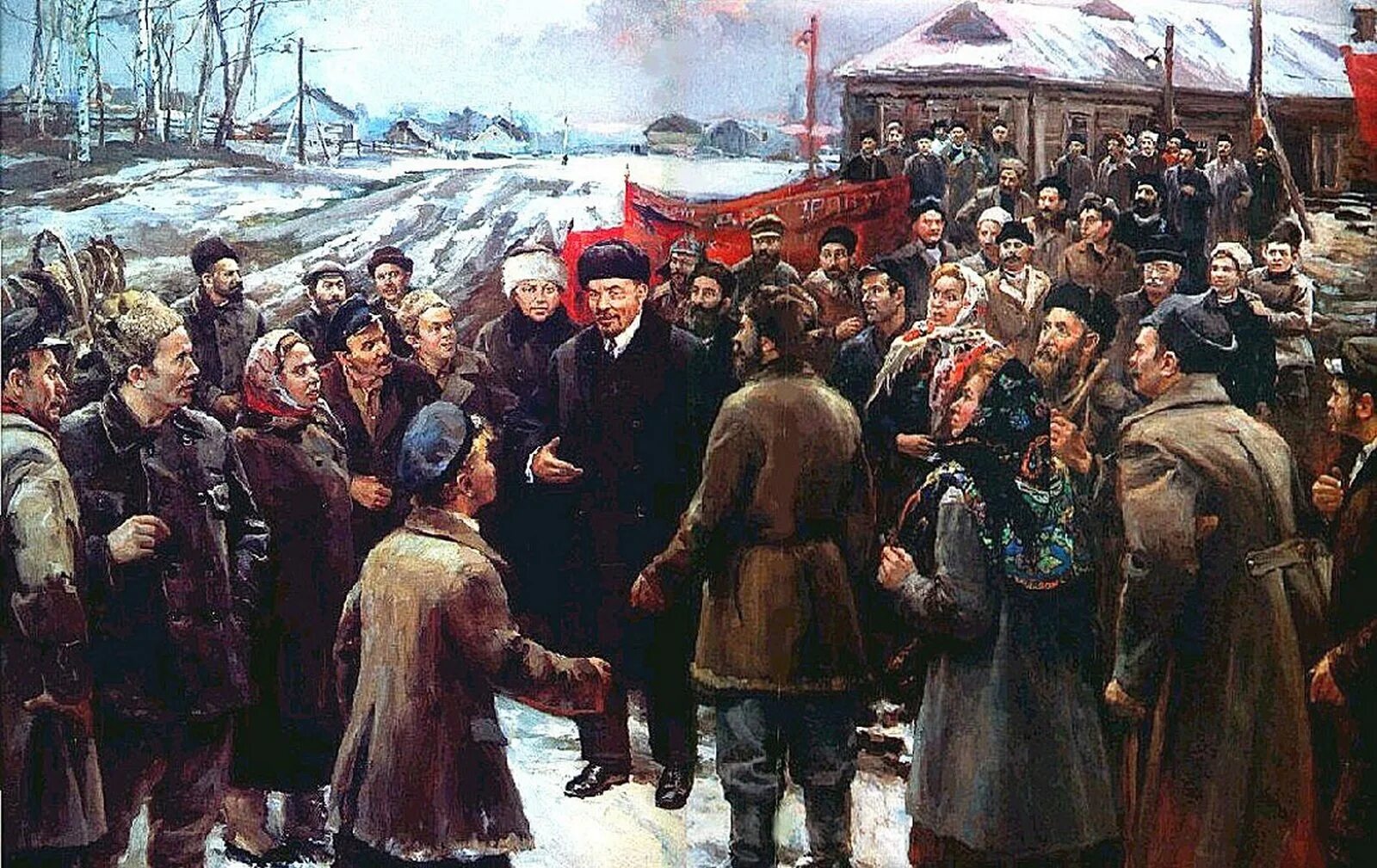 Уралов ленин. Ленин и Крупская в деревне Кашино. Налбандян "в.и. Ленин в 1919 году". «В. И. Ленин и н. к. Крупская среди крестьян дер. горки в 1921 году» (1949. «В. И. Ленин на фоне Волховстроя» (1926).