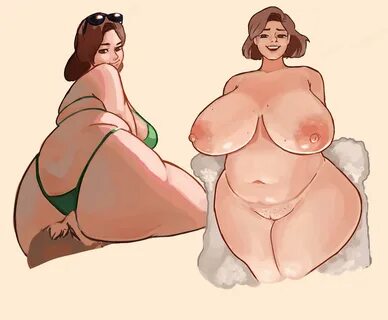 jumboiiii, bbw, beauty mark, bikini, breasts, brown hair, chubby, coat, fac...