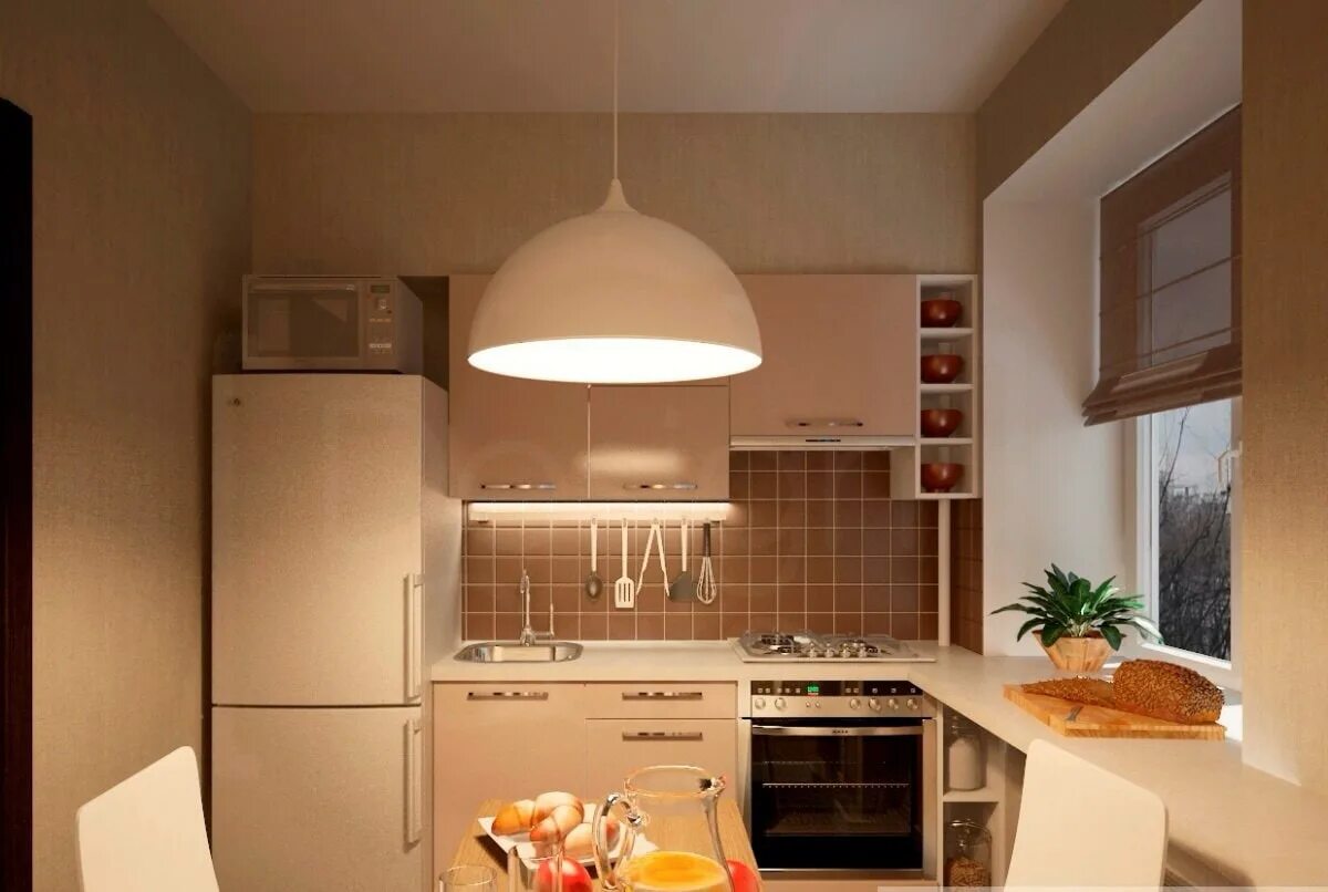Кухни планировка 8кв м 8 кв с холодильником. Интерьеры маленьких кухонь. Освещение на небольшой кухне. Интерьер кухни маленькой площади.