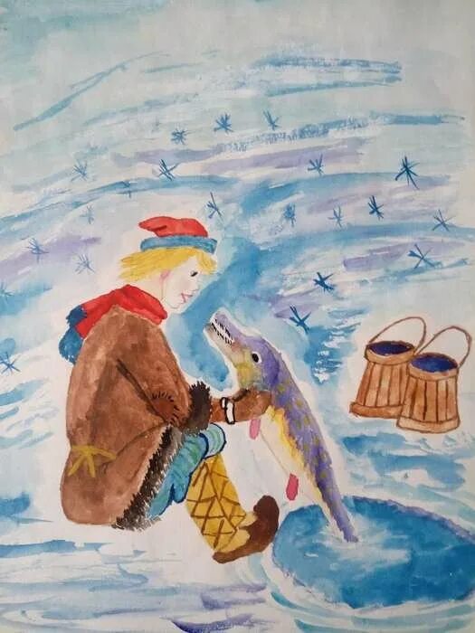 Рисунок по щучьему веленью. Сказки Пушкина по щучьему велению. По щучьему велению рисование. Рисование в подготовительной группе по щучьему веленью.