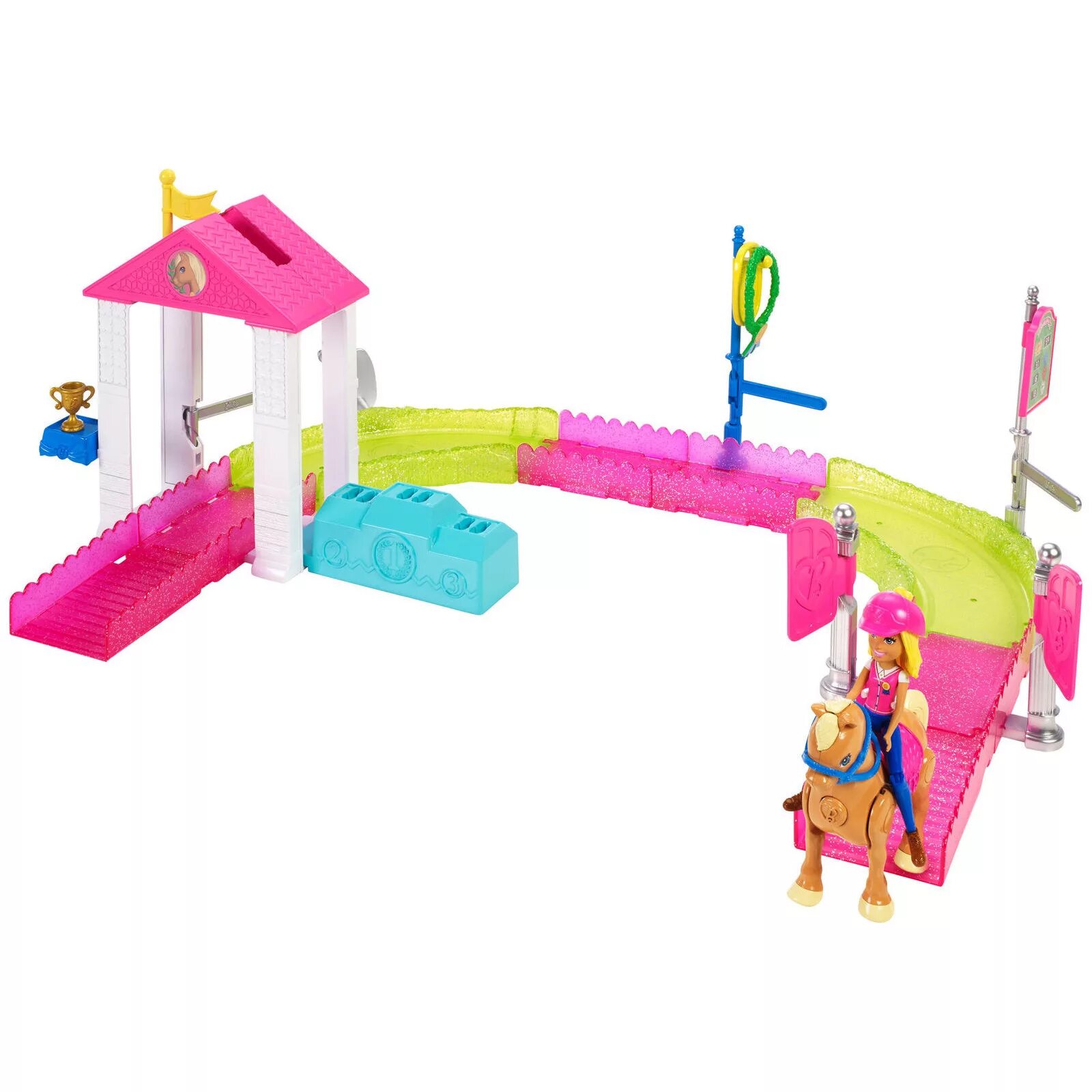 Дорога барби. Набор barbie в движении скачки, 10 см, fhv66. игр.набор mattel barbie. mattel игровой набор барби. набор barbie в движении парк аттракционов, 10 см, fhv70.