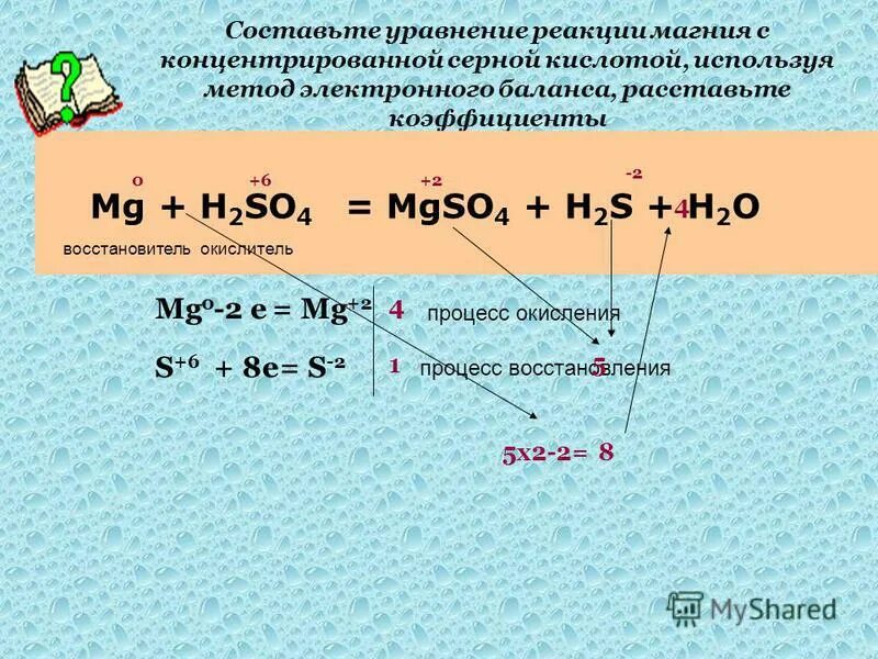 Концентрированная серная кислота является окислителем в химических. Магний плюс концентрированная серная кислота. MG h2so4 р-р ОВР. Ионные реакции h2so4 с магнием. Окислительно восстановительные реакции mgso4.