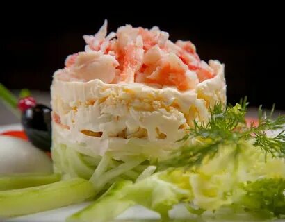 Салат креветки крабовым мясом