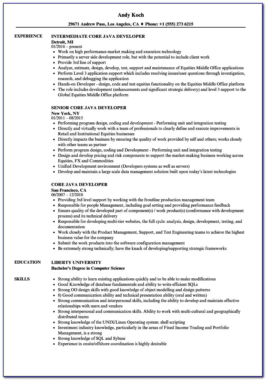 Пример резюме java. Резюме java разработчика. резюме java developer. java junior resume. developer cv example.