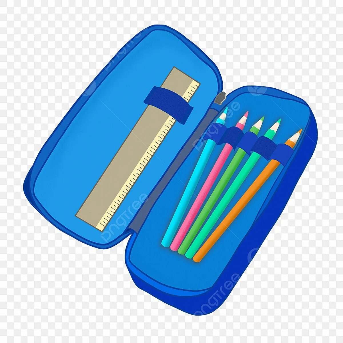 A pencil case in the desk