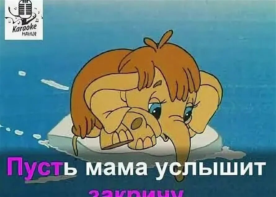 Мамонтенок пусть мама. Шаинский песенка мамонтенка. Караоке мама услышит. Караоке мама услышит. Пусть мама придет.
