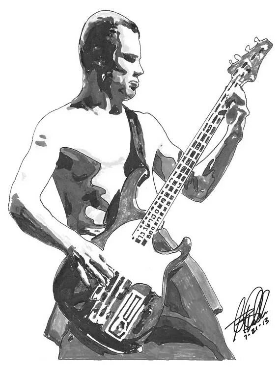 Bass player. Бас гитара Фли. Фли с гитарой. Фанк на бас гитаре. Бас рисунок.