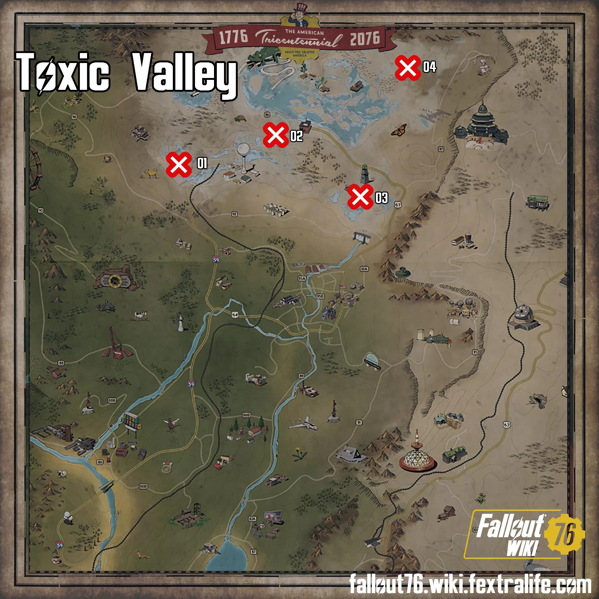 Фоллаут 76 карта регионов. Фоллаут 76 месторождение свинца. Карта месторождений fallout 76. Fallout 76 карта. Карта фоллаут 76.