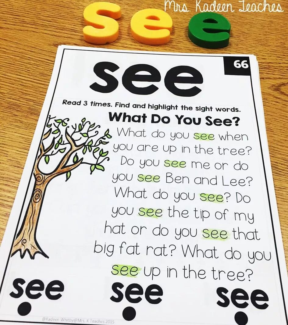 I can see a tree